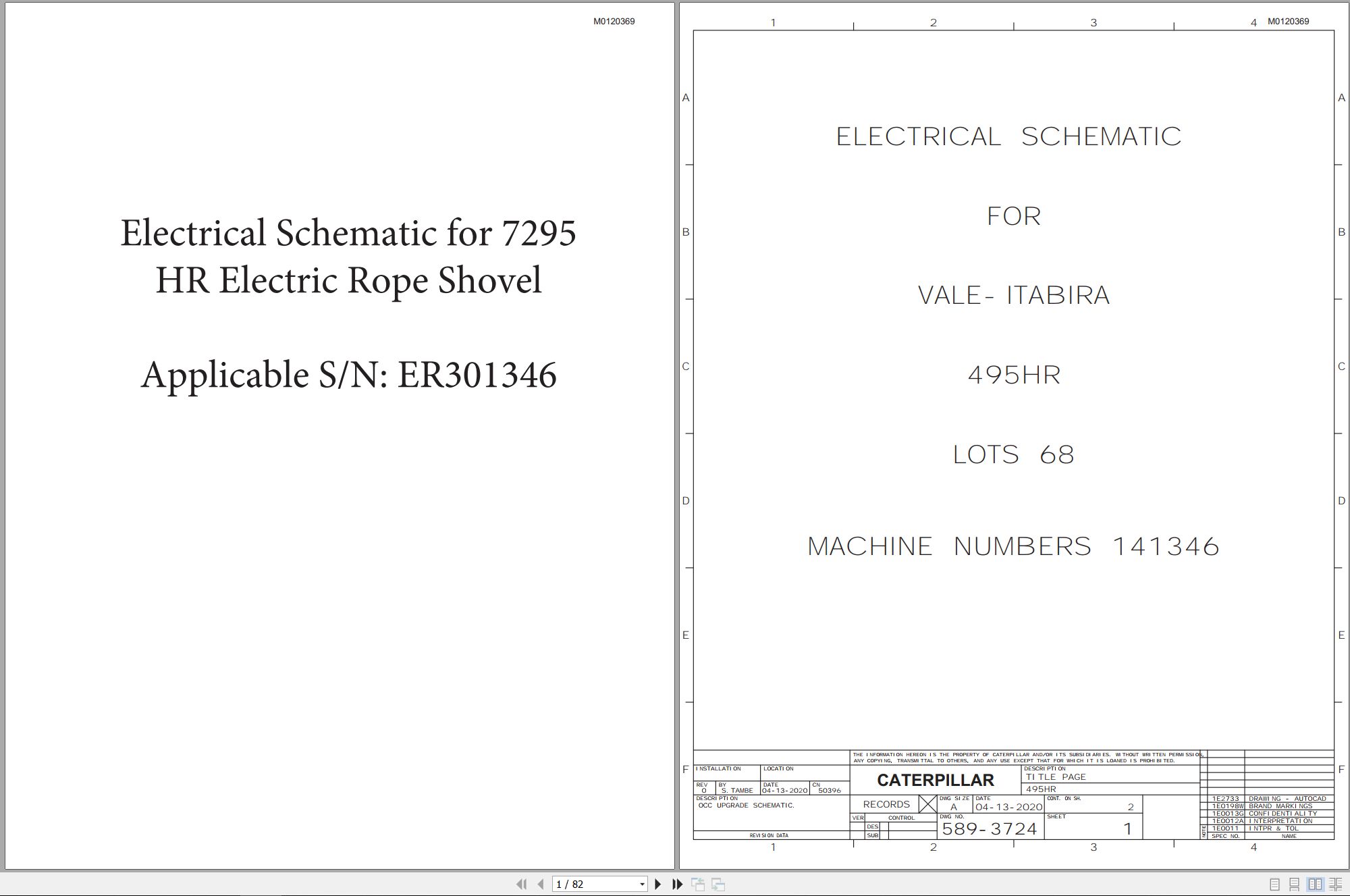 CAT Electric Rope Shovel 7295 HR Electrical Schematic (1)