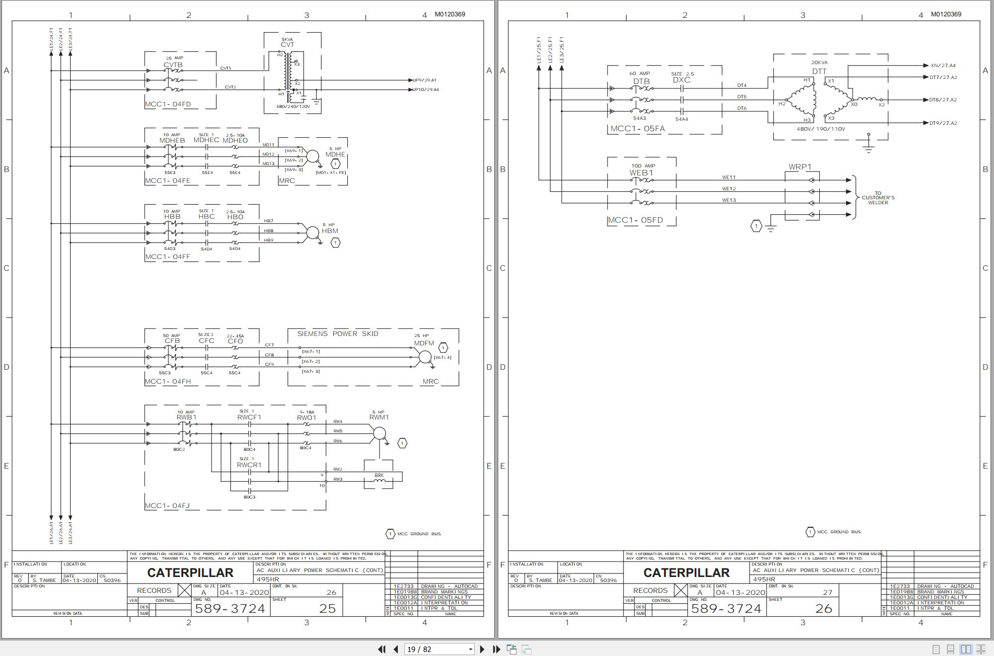 CAT Electric Rope Shovel 7295 HR Electrical Schematic (2)
