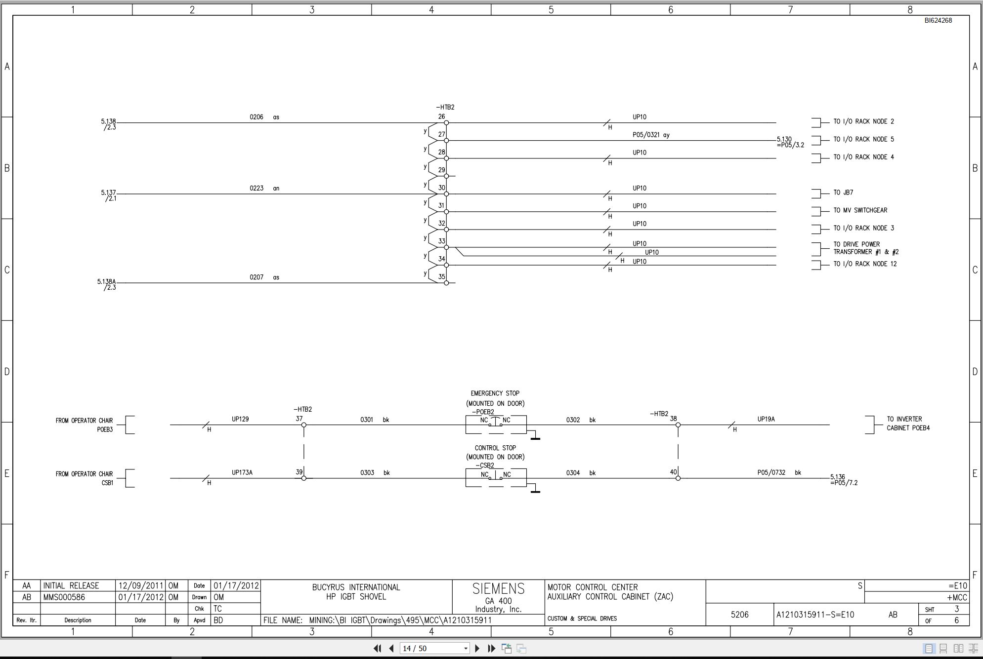 CAT Electric Rope Shovel 7495 HD Electrical Schematic (2)