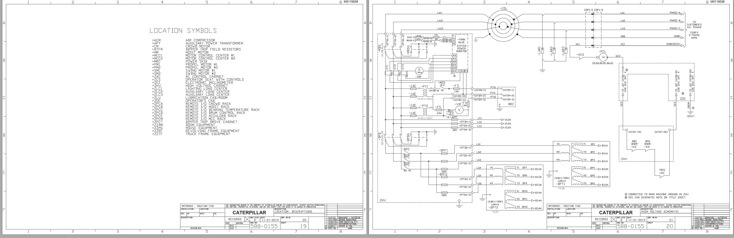 CAT Electric Rope Shovel 7495 HF Air Electrical Schematic (2)