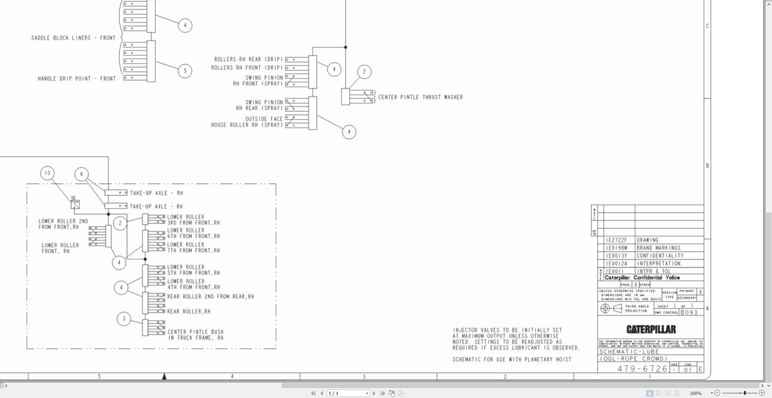 CAT Electric Rope Shovel 7495HF Electrical Hydraulic Schematic (3)