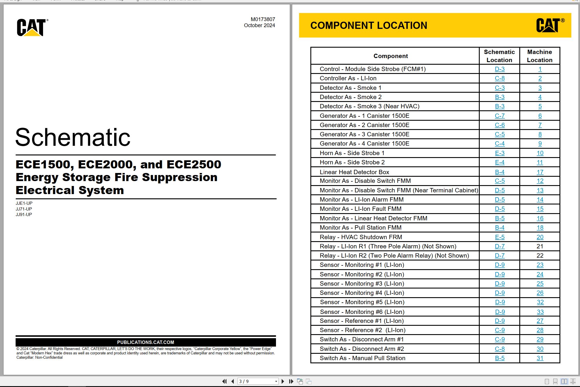 CAT Energy Storage ECE1500 to ECE2000 Electrical Schematic M0173807 00 2024 (1)