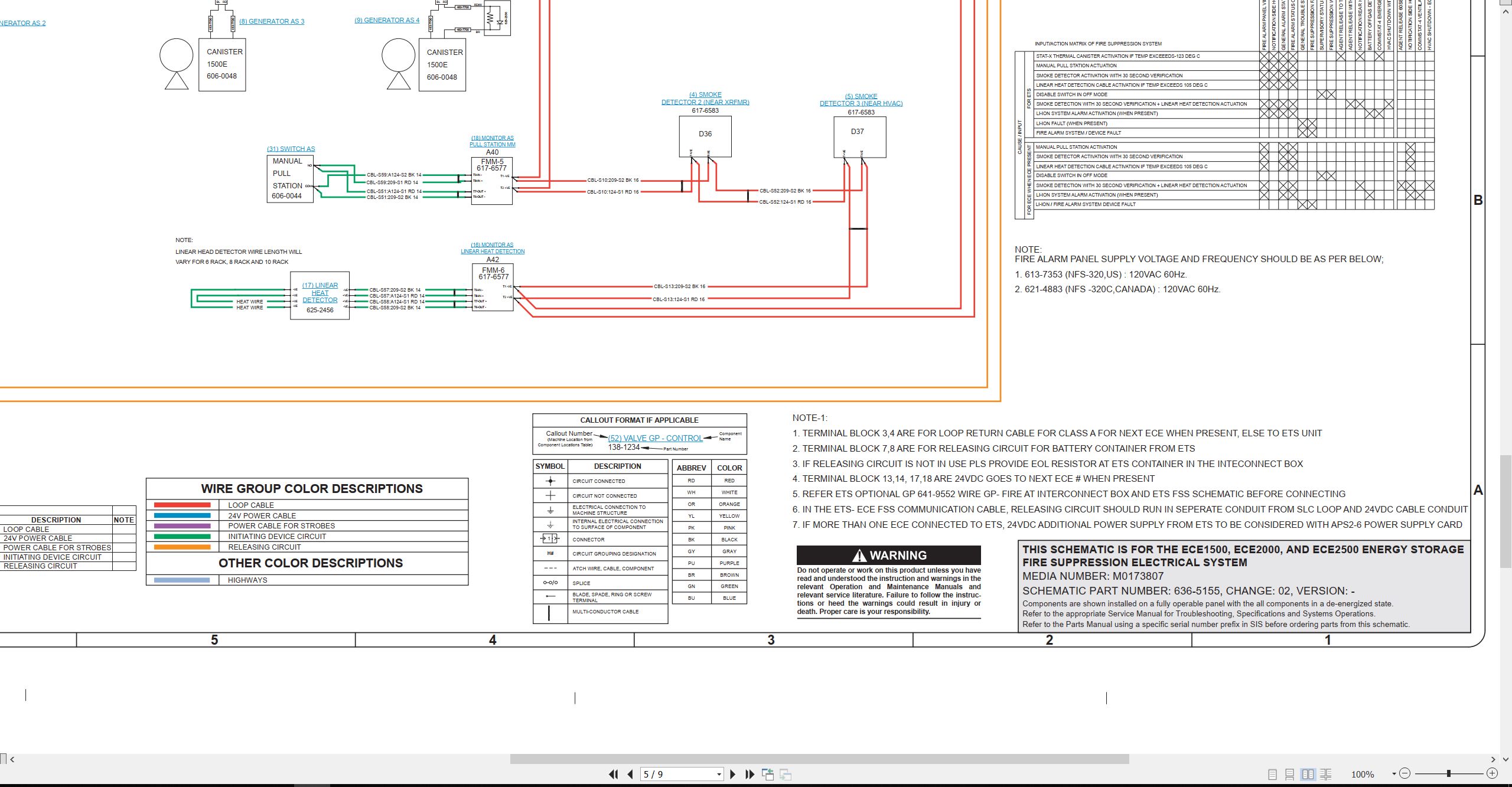 CAT Energy Storage ECE1500 to ECE2000 Electrical Schematic M0173807 00 2024 (2)
