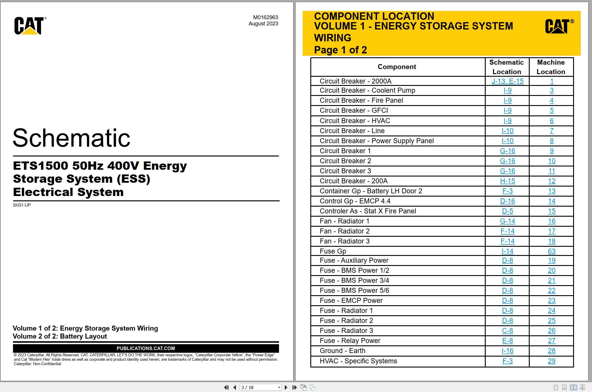 CAT Energy Storage ETS1500 50HZ 400V Electrical Schematic M0162963 00 2023 (1)