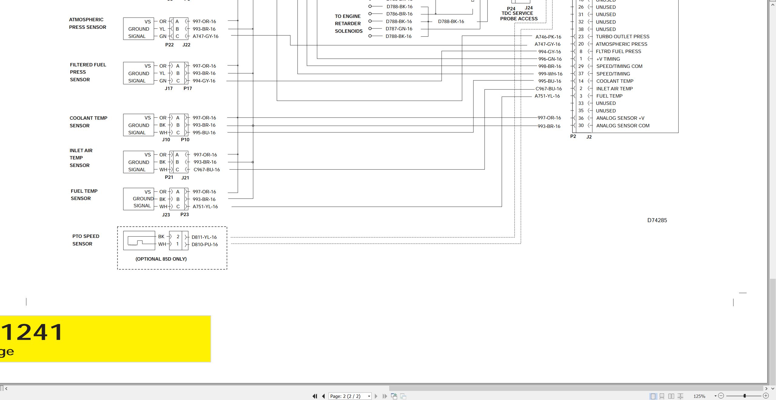 CAT Engine 3176C Electrical Schematic (2)