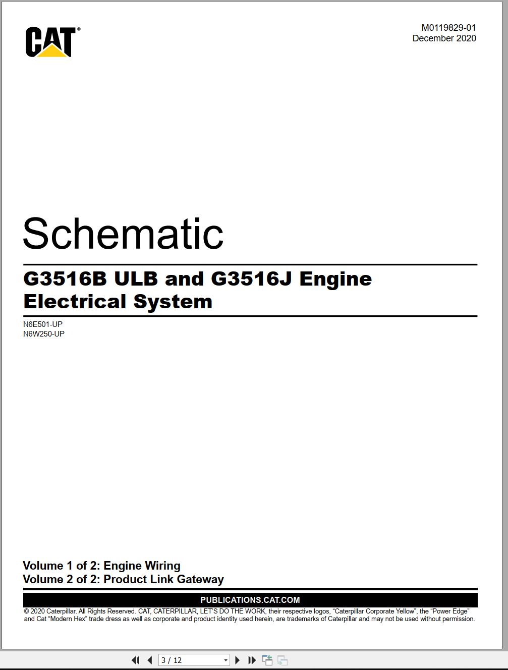 CAT Engine G3516B ULB Electrical Schematic (1)