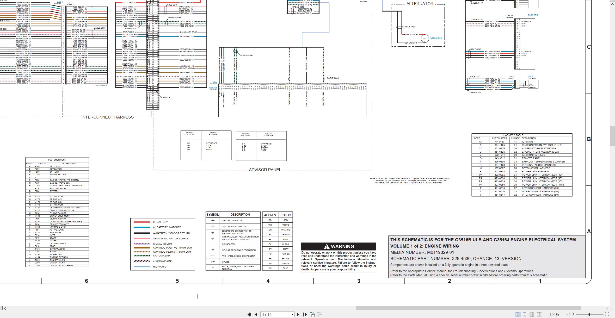 CAT Engine G3516B ULB Electrical Schematic (2)