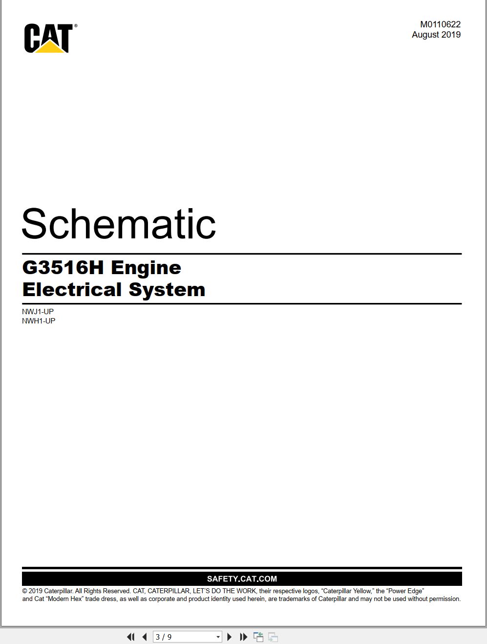 CAT Engine G3516H Electrical Schematic (1)