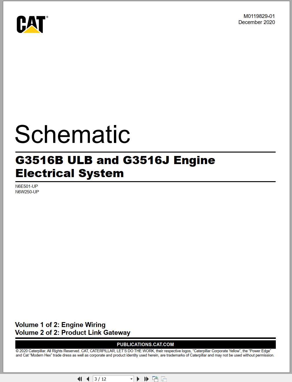CAT Engine G3516J Electrical Schematic (1)