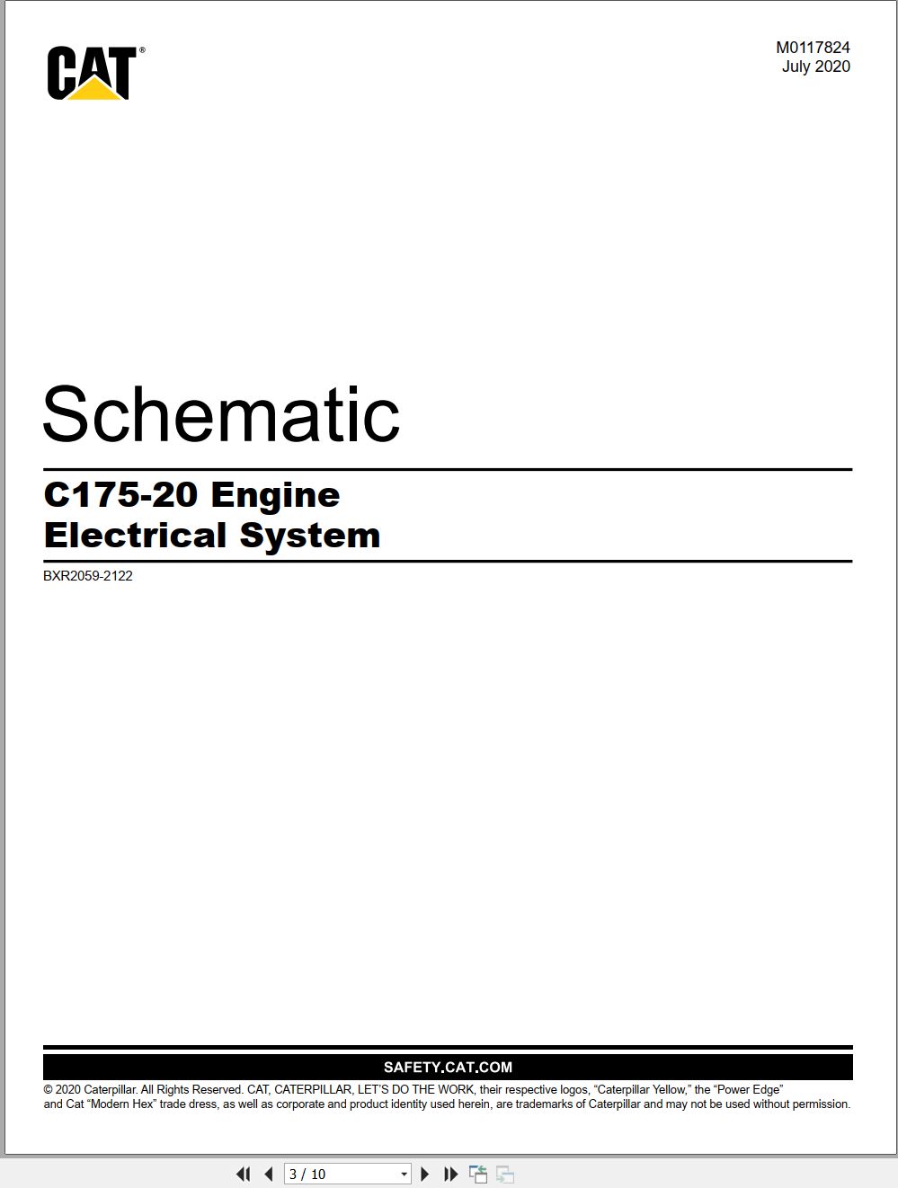 CAT Engine Generator Set C175 20 Electrical Schematic (1)