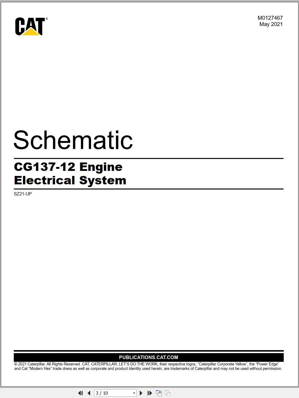 CAT Engine Generator Set CG137 12 Electrical Schematic (1)