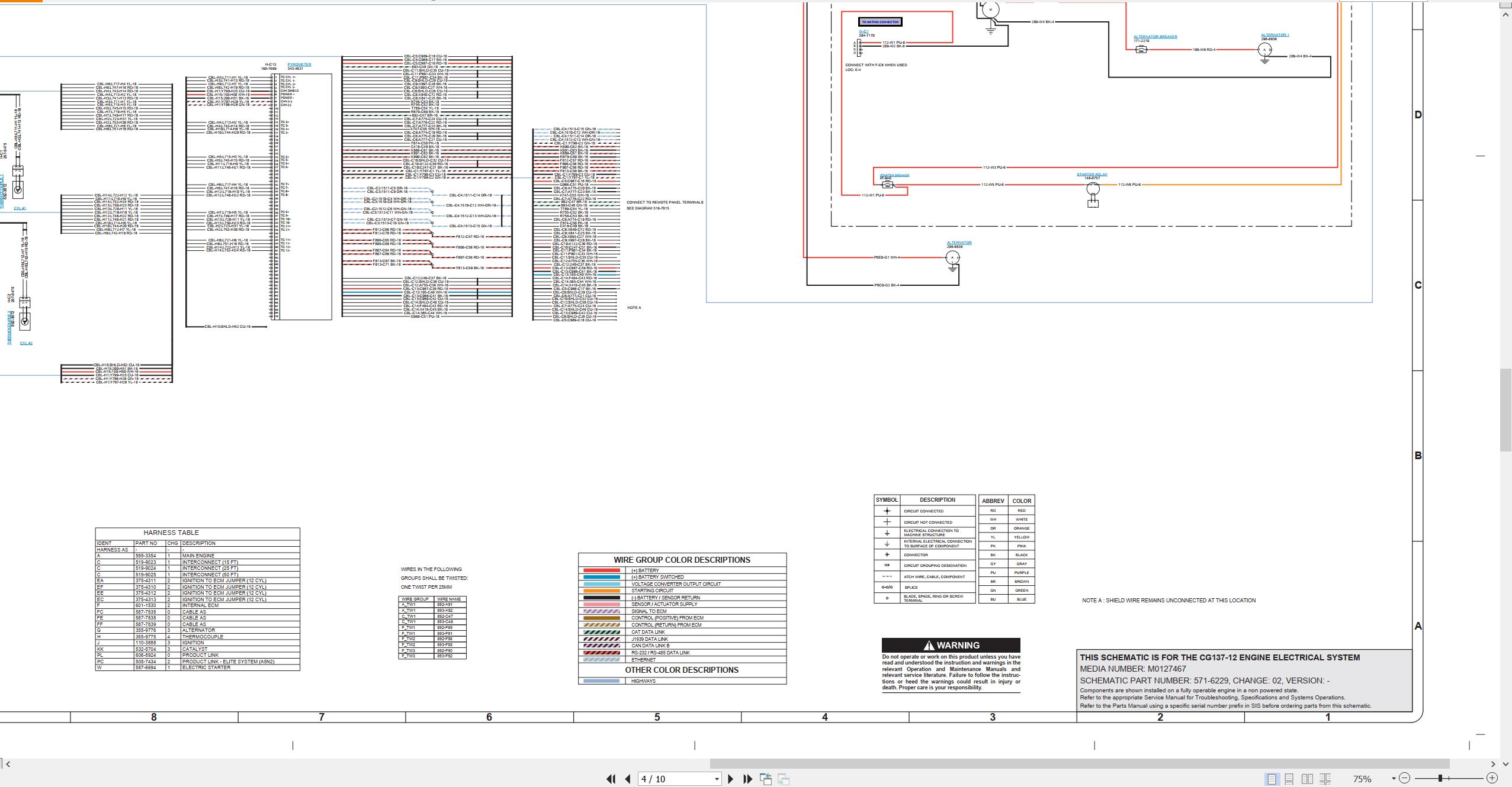 CAT Engine Generator Set CG137 12 Electrical Schematic (2)
