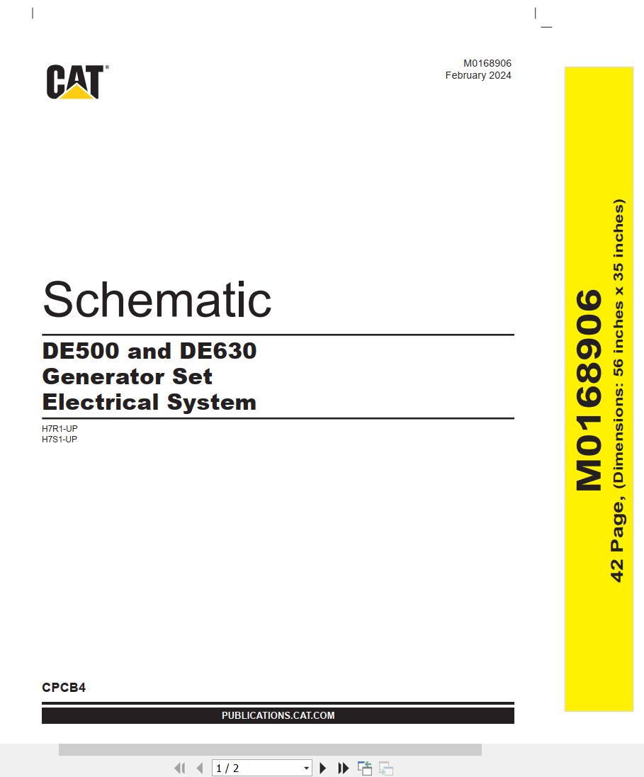 CAT Engine Generator Set DE500 Electrical Schematic (1)