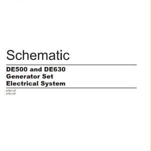 CAT Engine Generator Set DE630 Electrical Schematic (1)