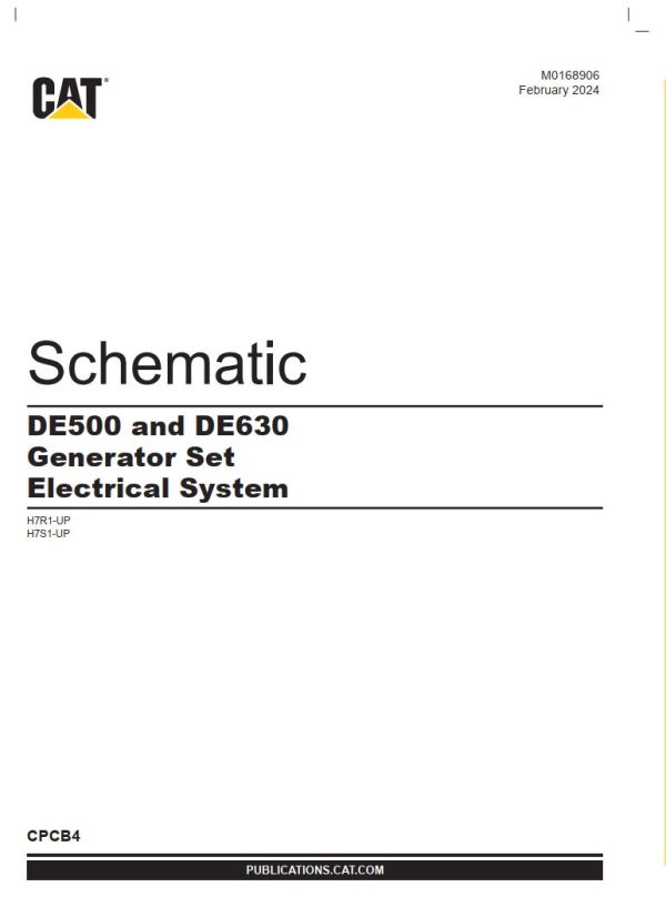 CAT Engine Generator Set DE630 Electrical Schematic (1)