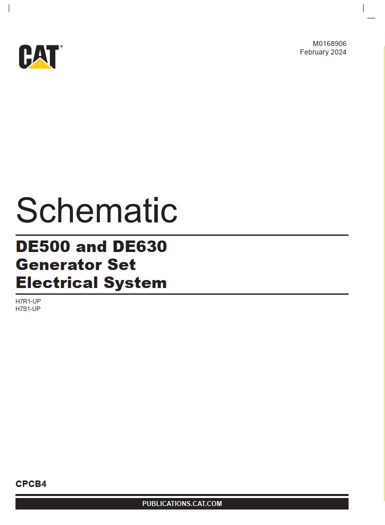 CAT Engine Generator Set DE630 Electrical Schematic (1)