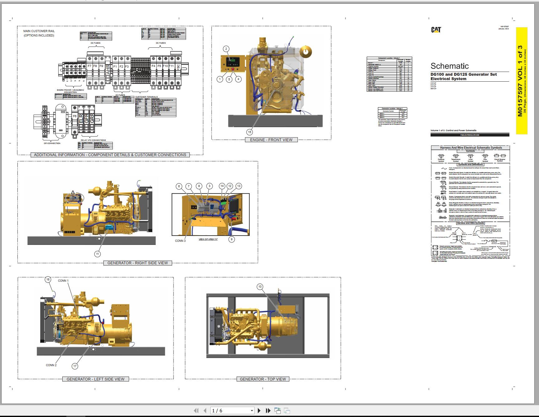 CAT Engine Generator Set DG125 Electrical Schematic (1)
