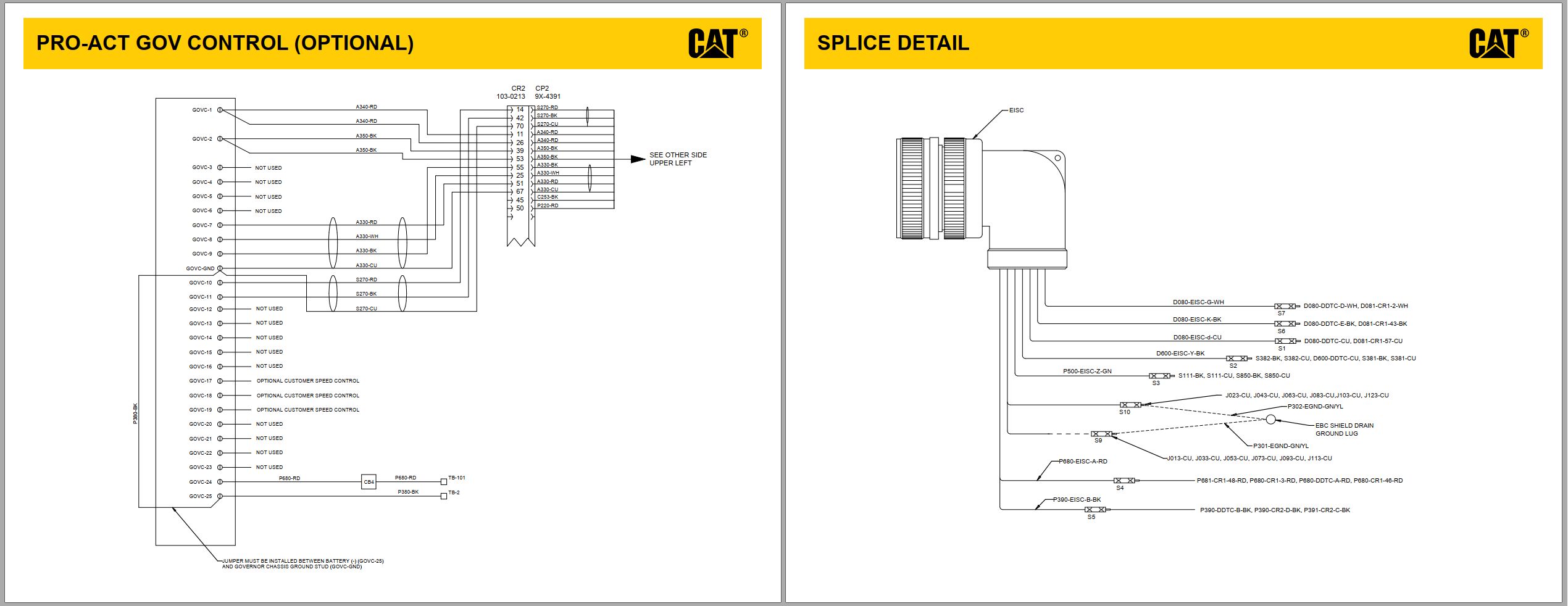 CAT Engine Generator Set G3412C Electrical Schematic (2)