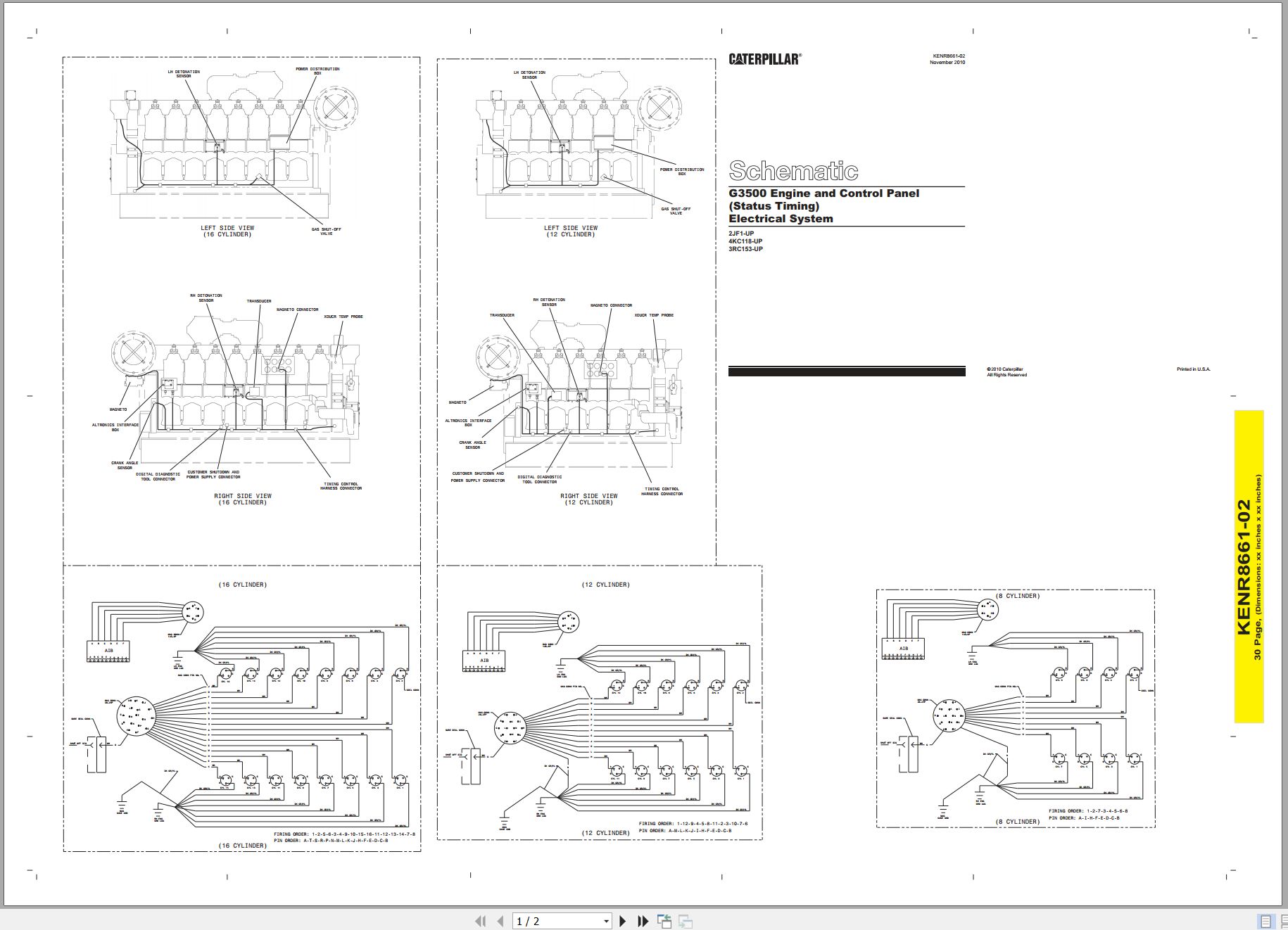 CAT Engine Generator Set G3500 Electrical Schematic (1)
