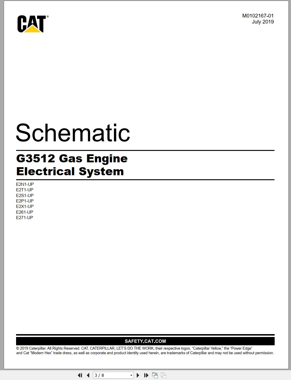 CAT Engine Generator Set G3512 Electrical Schematic (1)