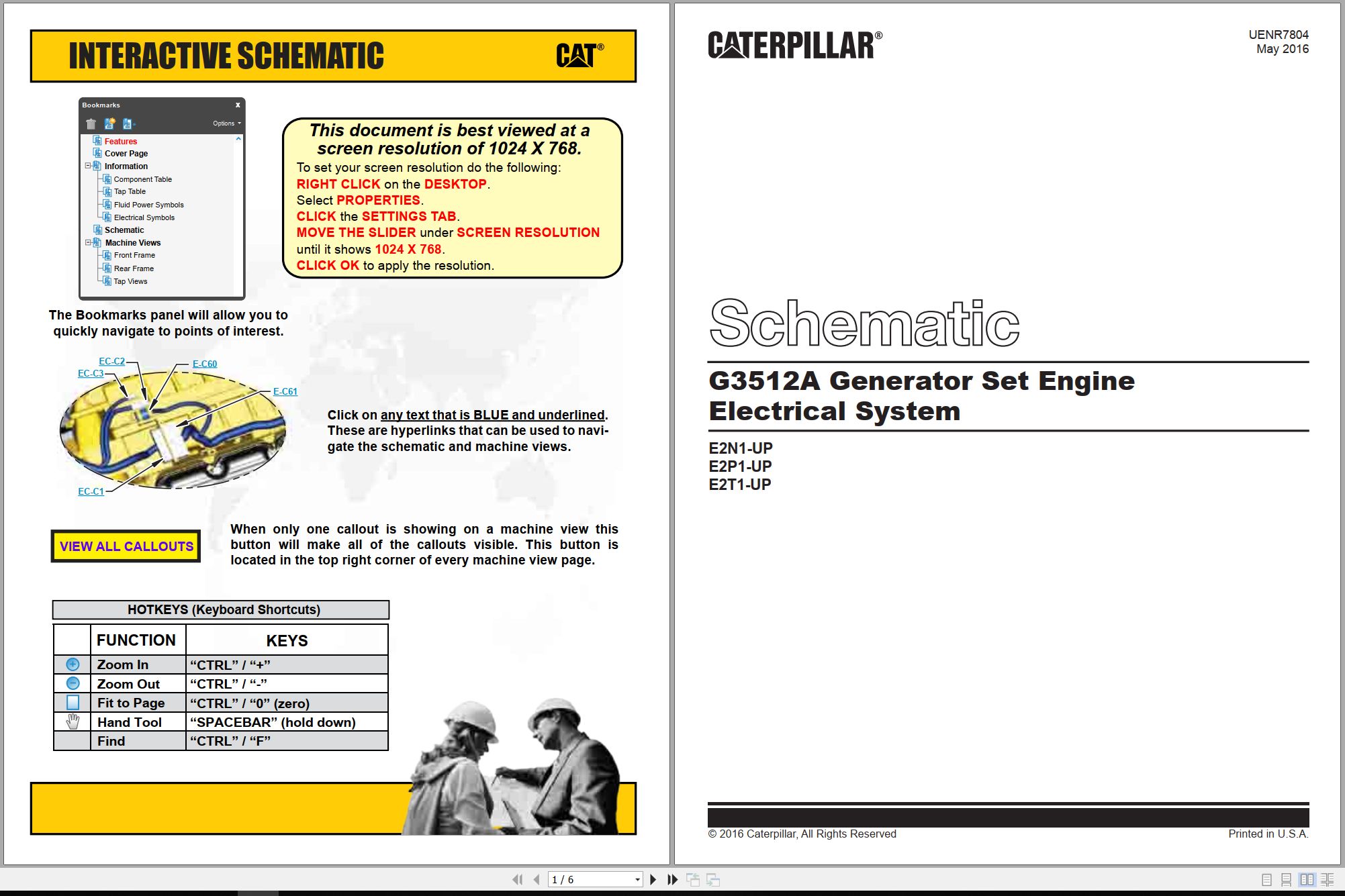 CAT Engine Generator Set G3512A Electrical Schematic (1)
