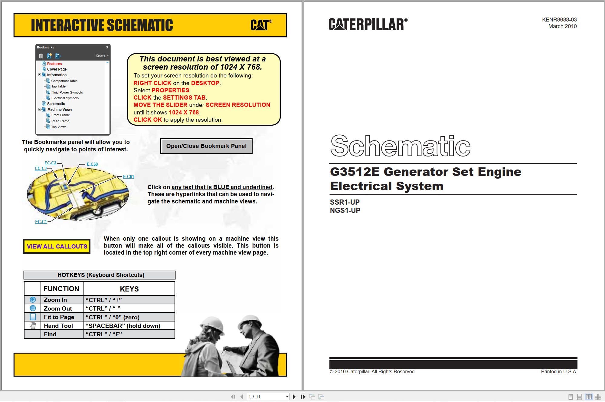 CAT Engine Generator Set G3512E Electrical Schematic (1)
