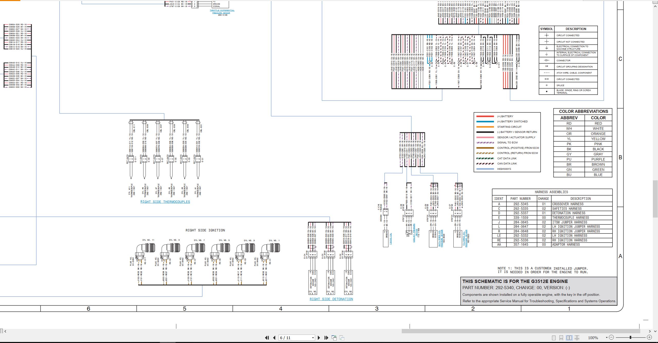 CAT Engine Generator Set G3512E Electrical Schematic (2)
