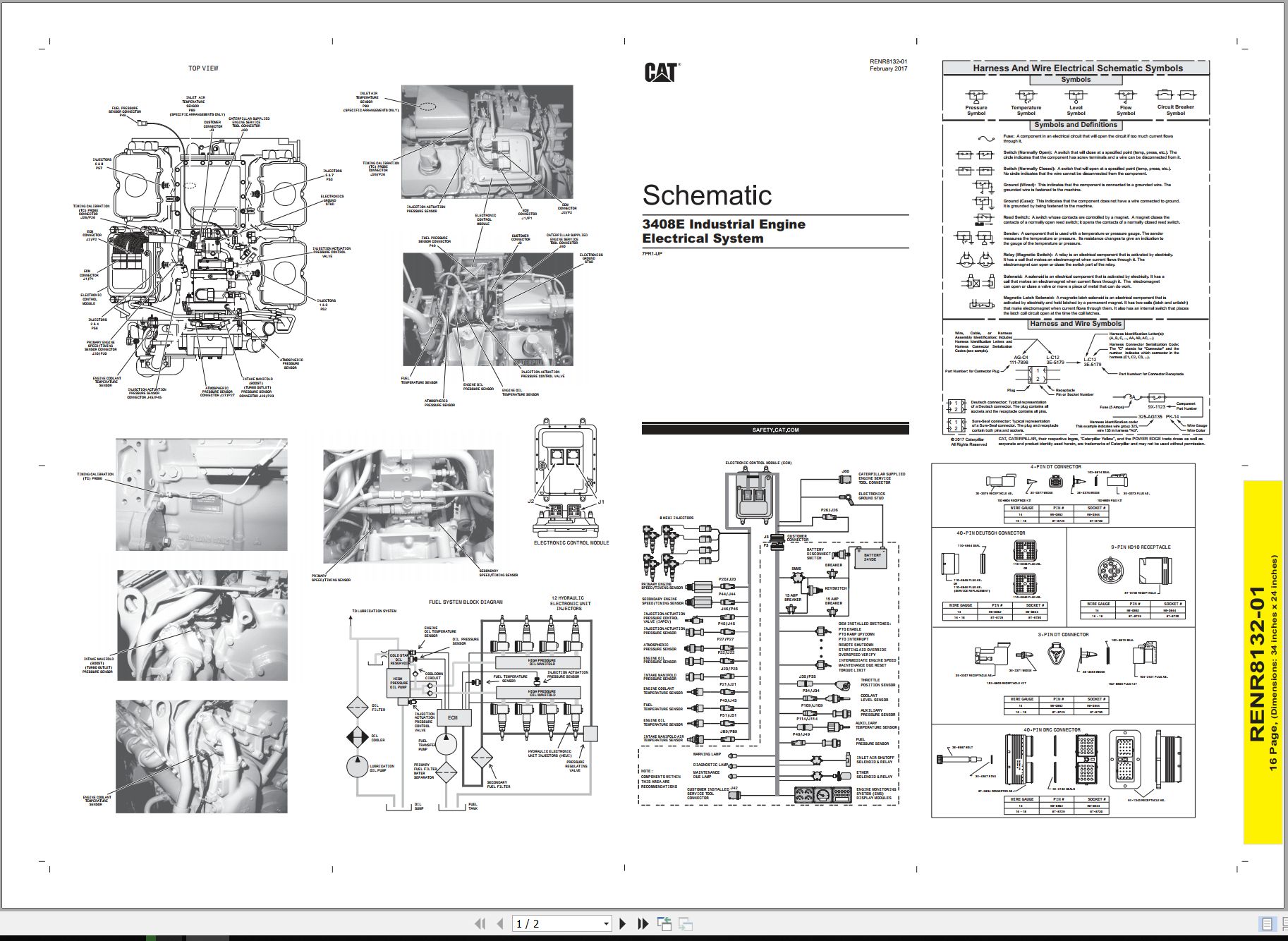 CAT Engine Industrial 3408E Electrical Schematic (1)