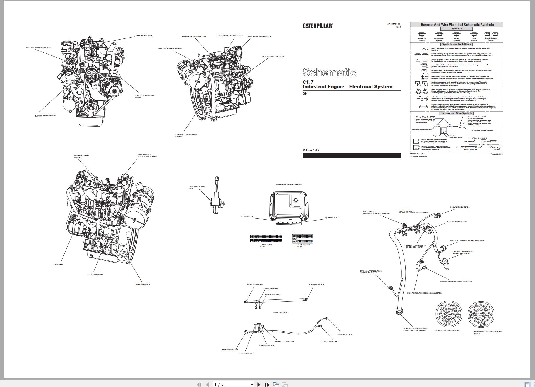CAT Engine Industrial C1.7 Electrical Schematic (1)