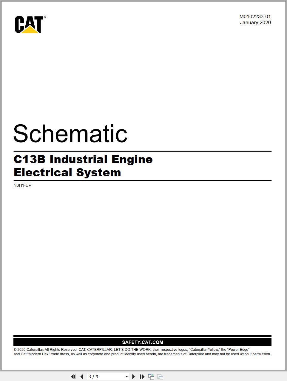 CAT Engine Industrial C13B Electrical Schematic (1)