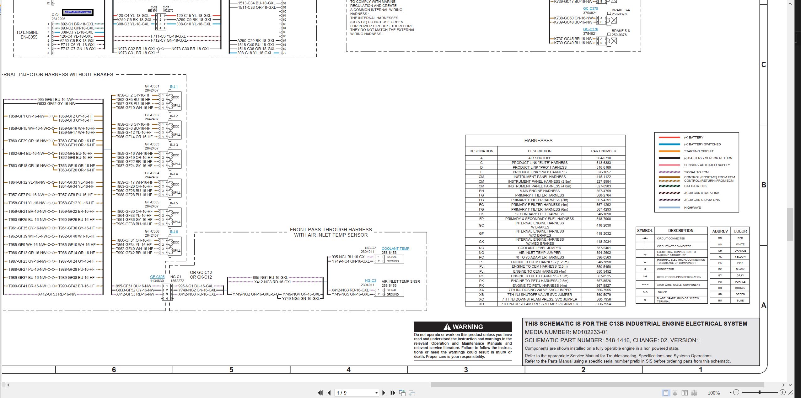 CAT Engine Industrial C13B Electrical Schematic (2)