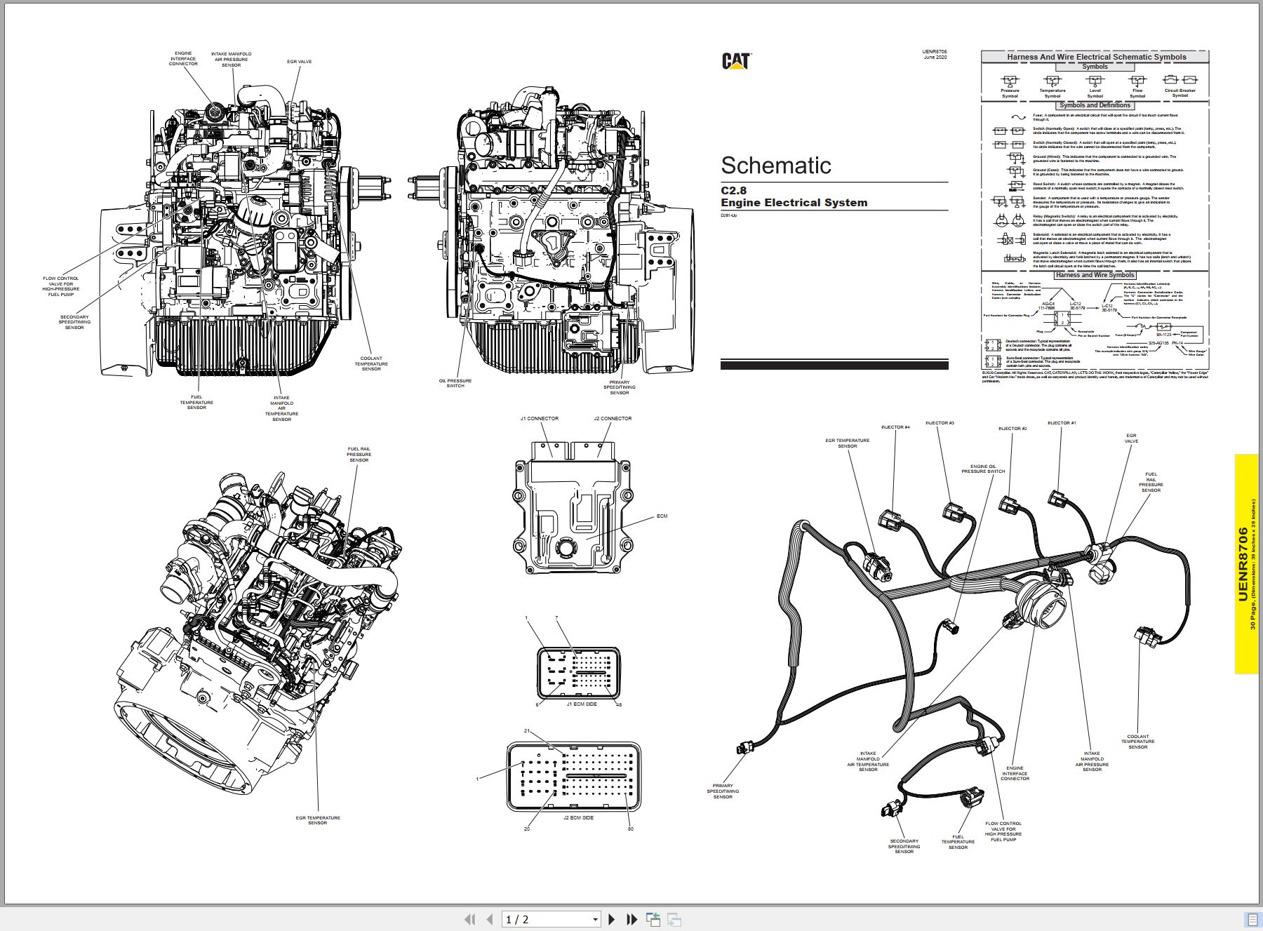 CAT Engine Industrial C2.8 Electrical Schematic (1)