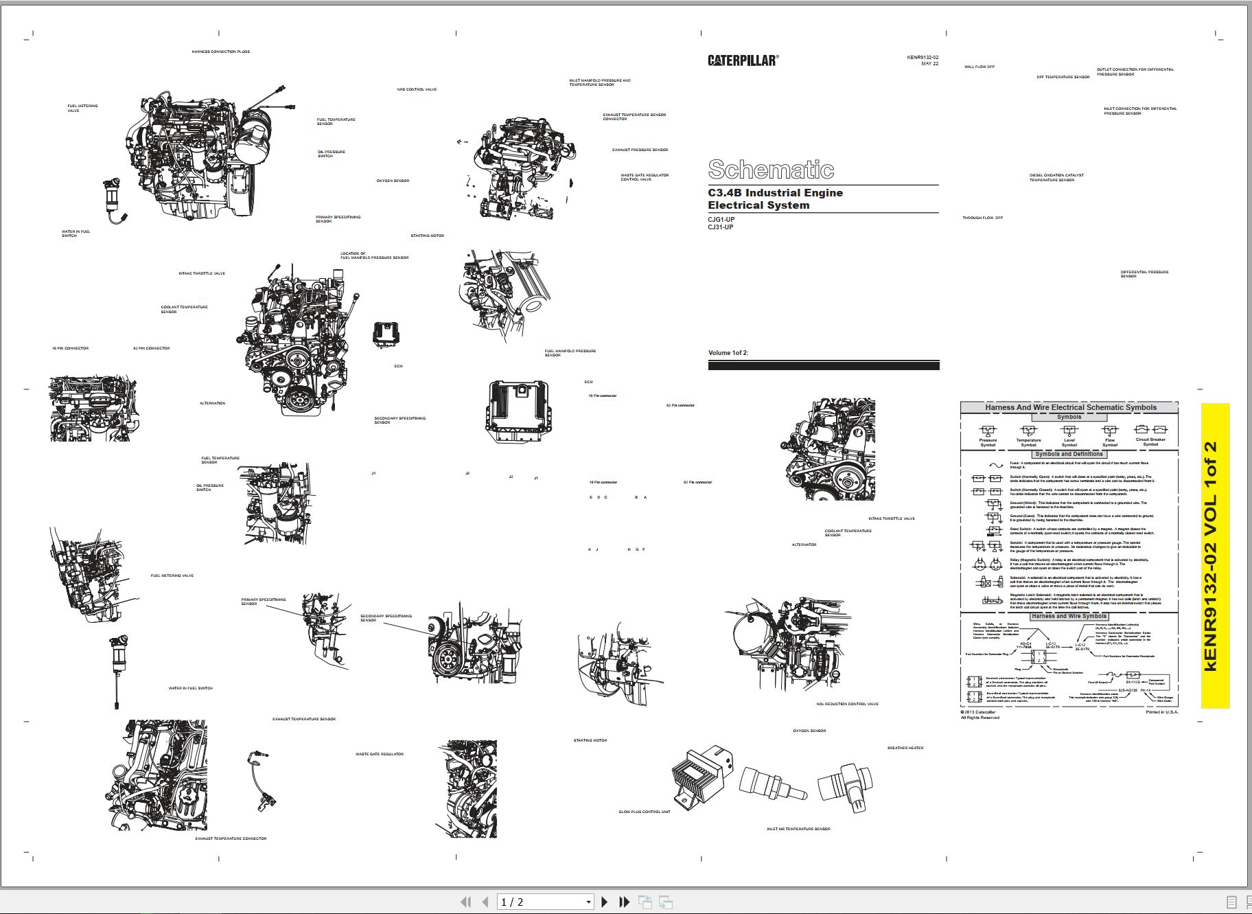 CAT Engine Industrial C3.4B Electrical Schematic (1)
