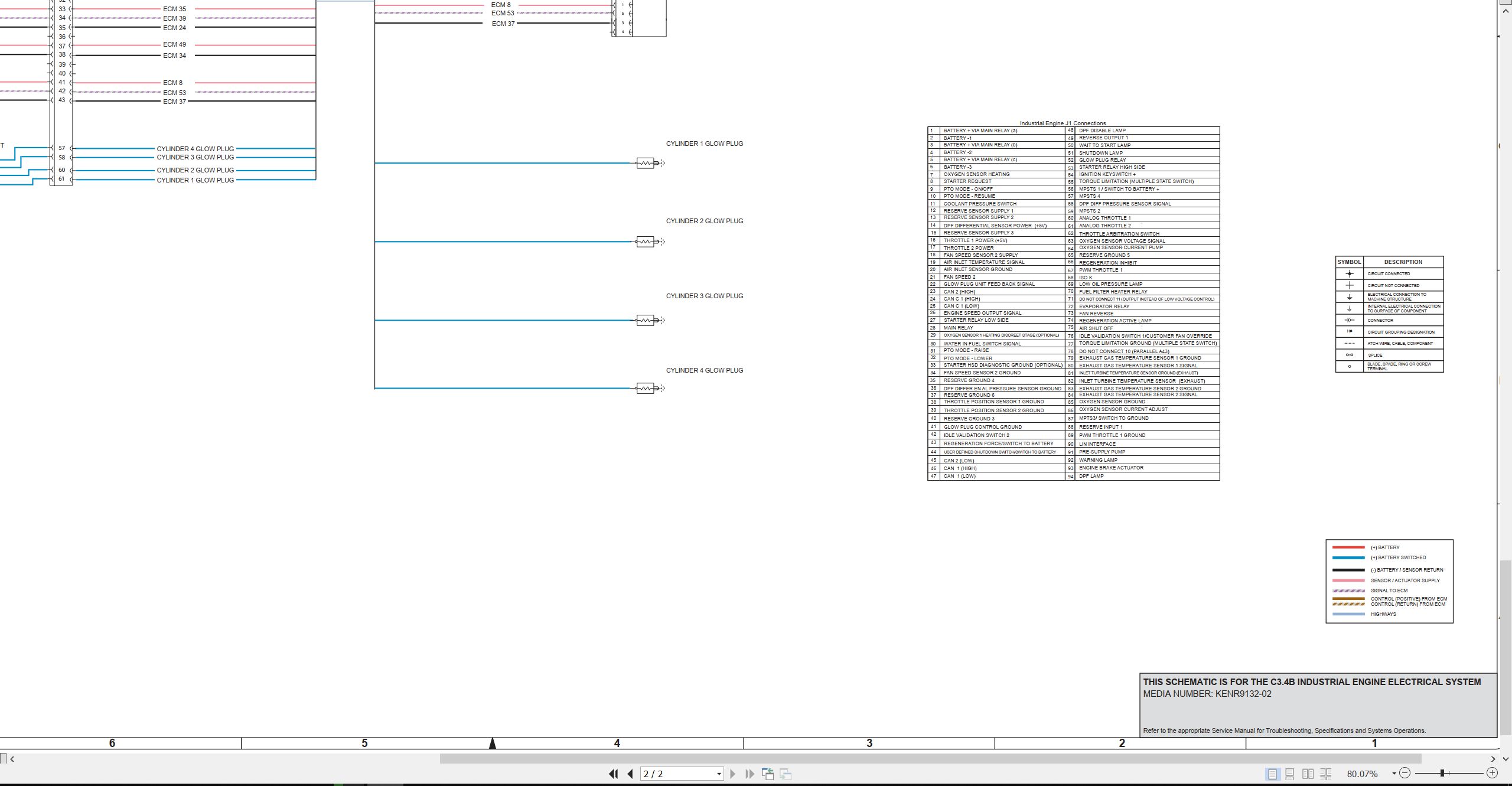 CAT Engine Industrial C3.4B Electrical Schematic (2)