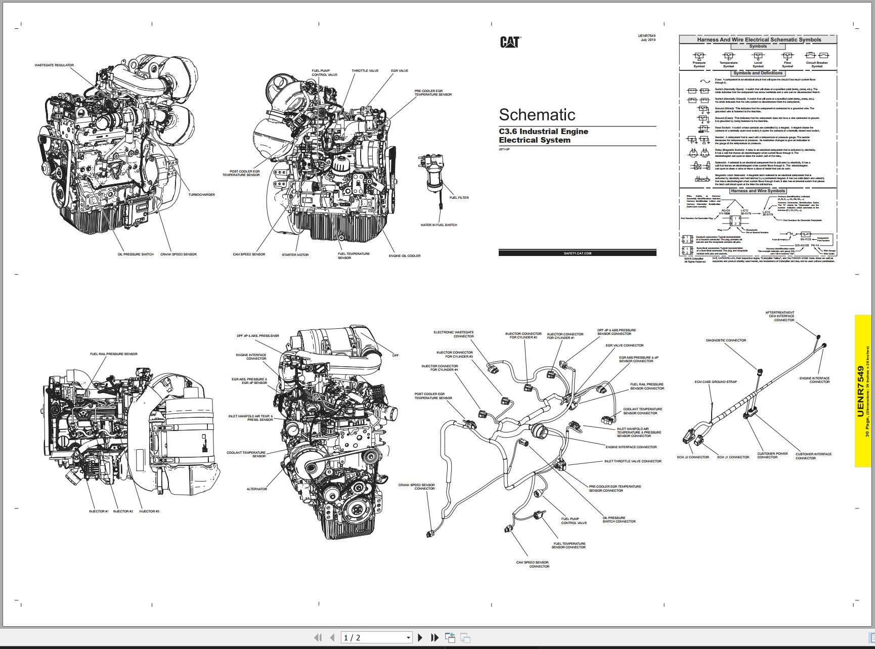 CAT Engine Industrial C3.6 Electrical Schematic (1)