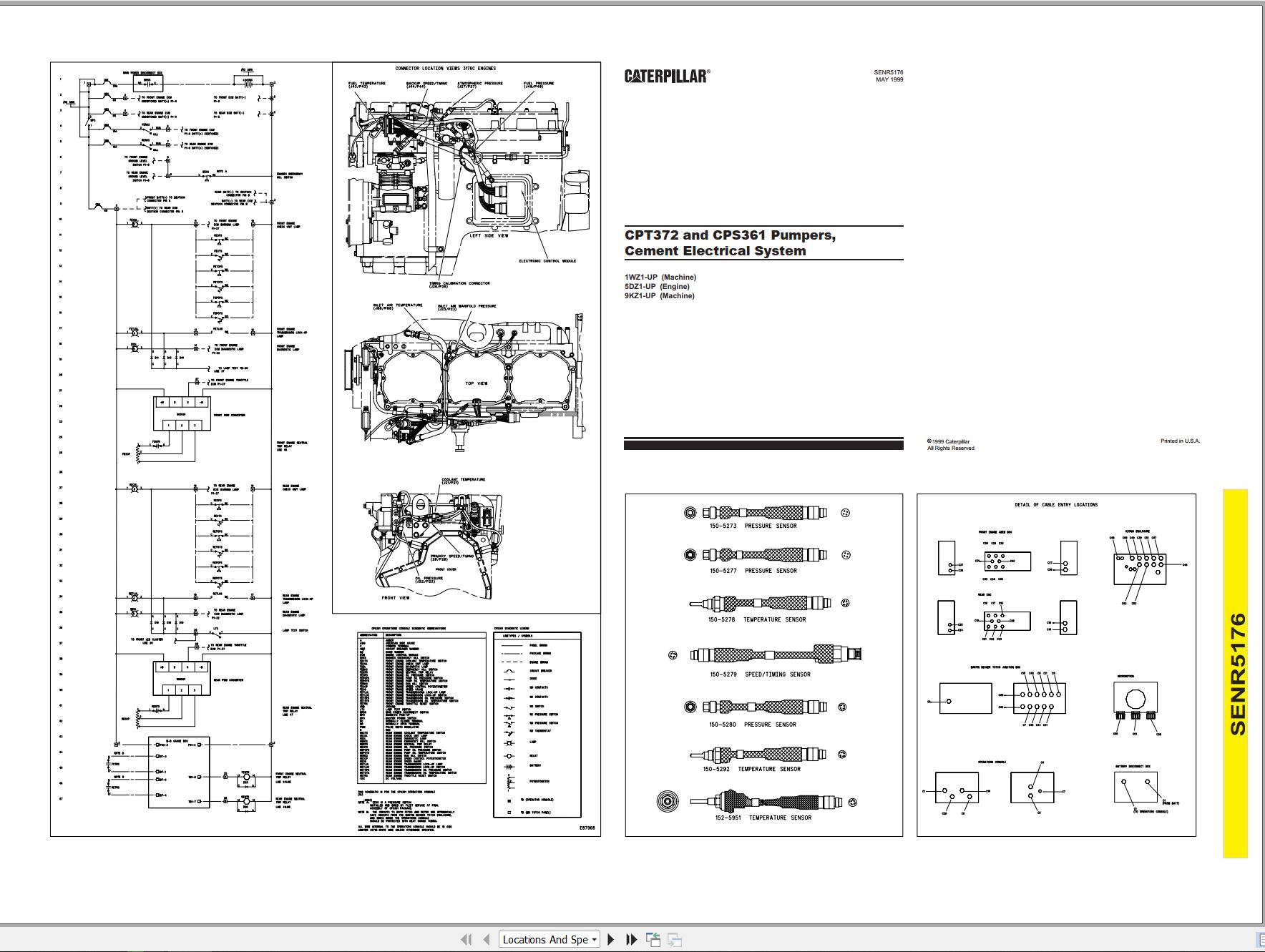 CAT Engine Industrial CPT372 CPS361 Electrical Schematic SENR5176 00 1999 (1)