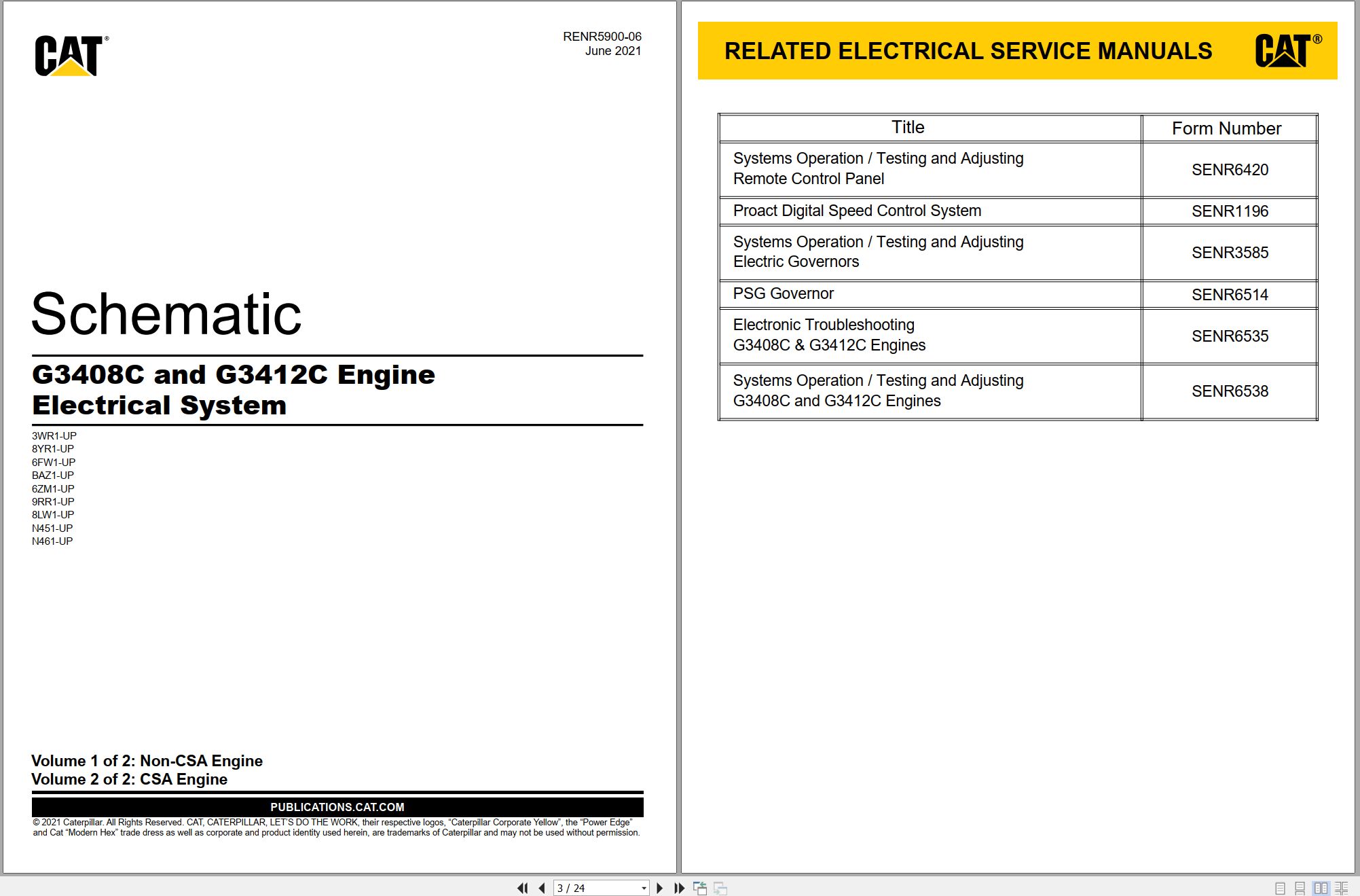 CAT Engine Industrial G3408C Electrical Schematic (1)