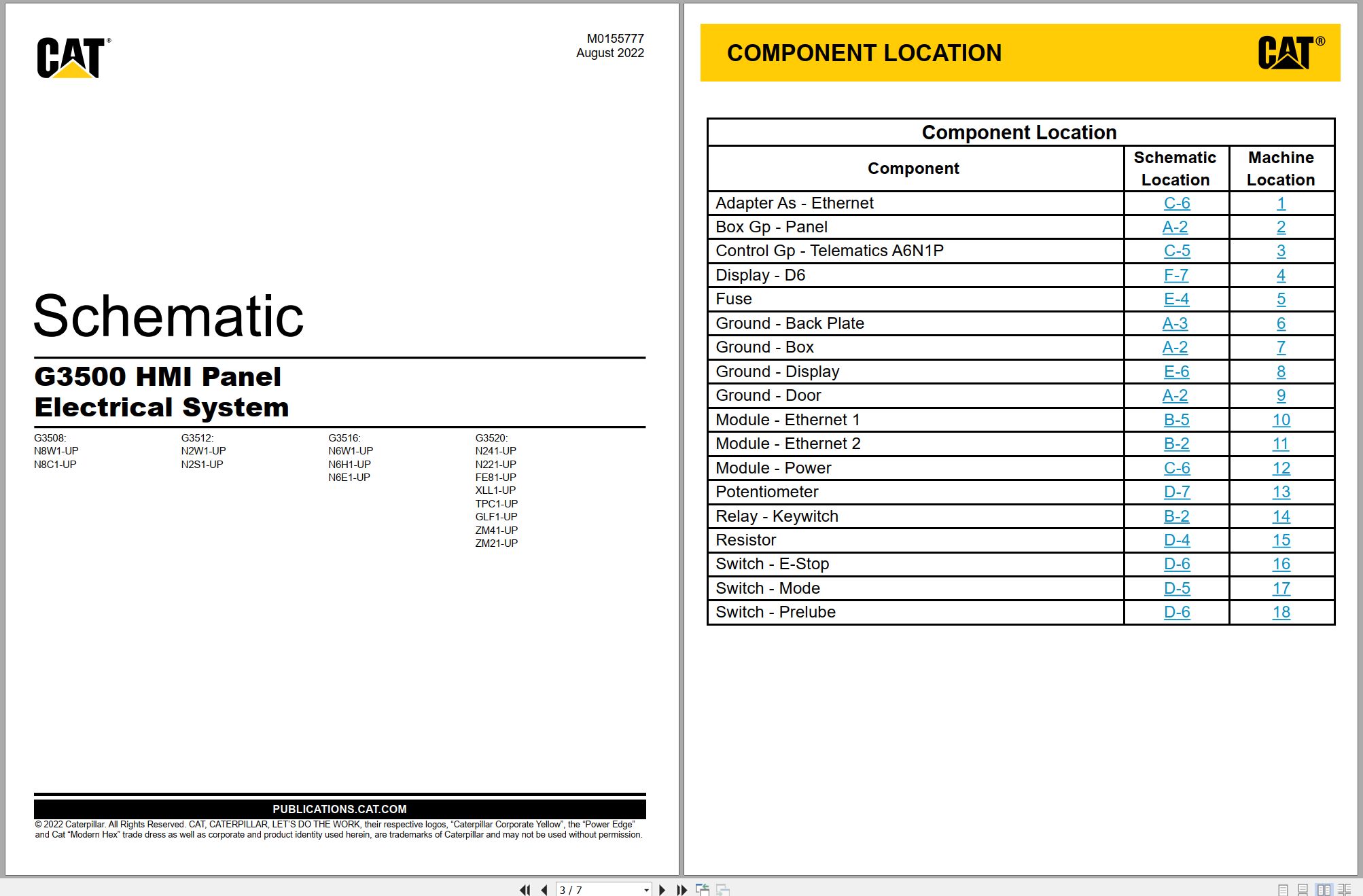 CAT Engine Industrial G3500 HMI Electrical Schematic (1)
