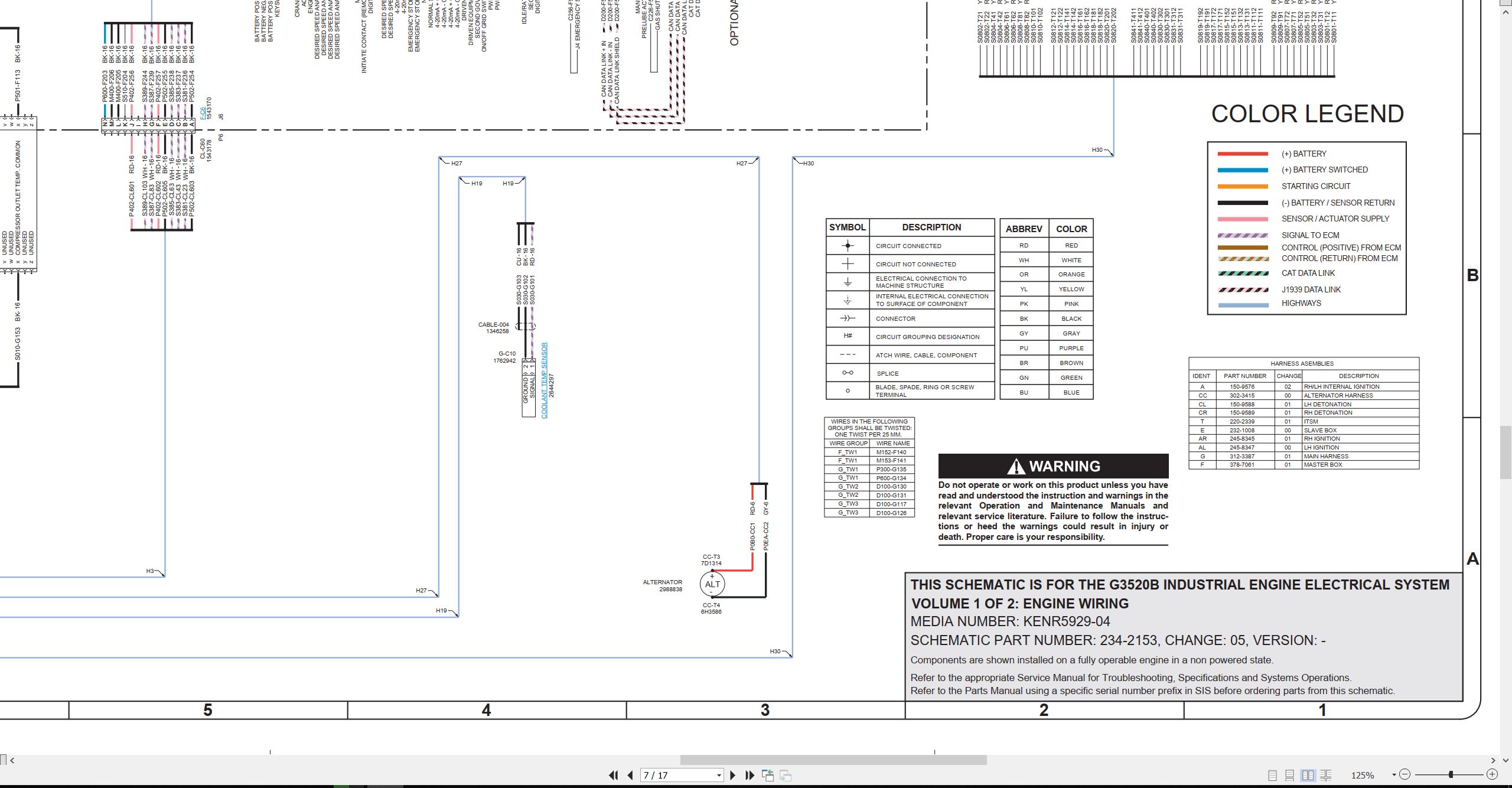 CAT Engine Industrial G3520B Electrical Schematic (2)