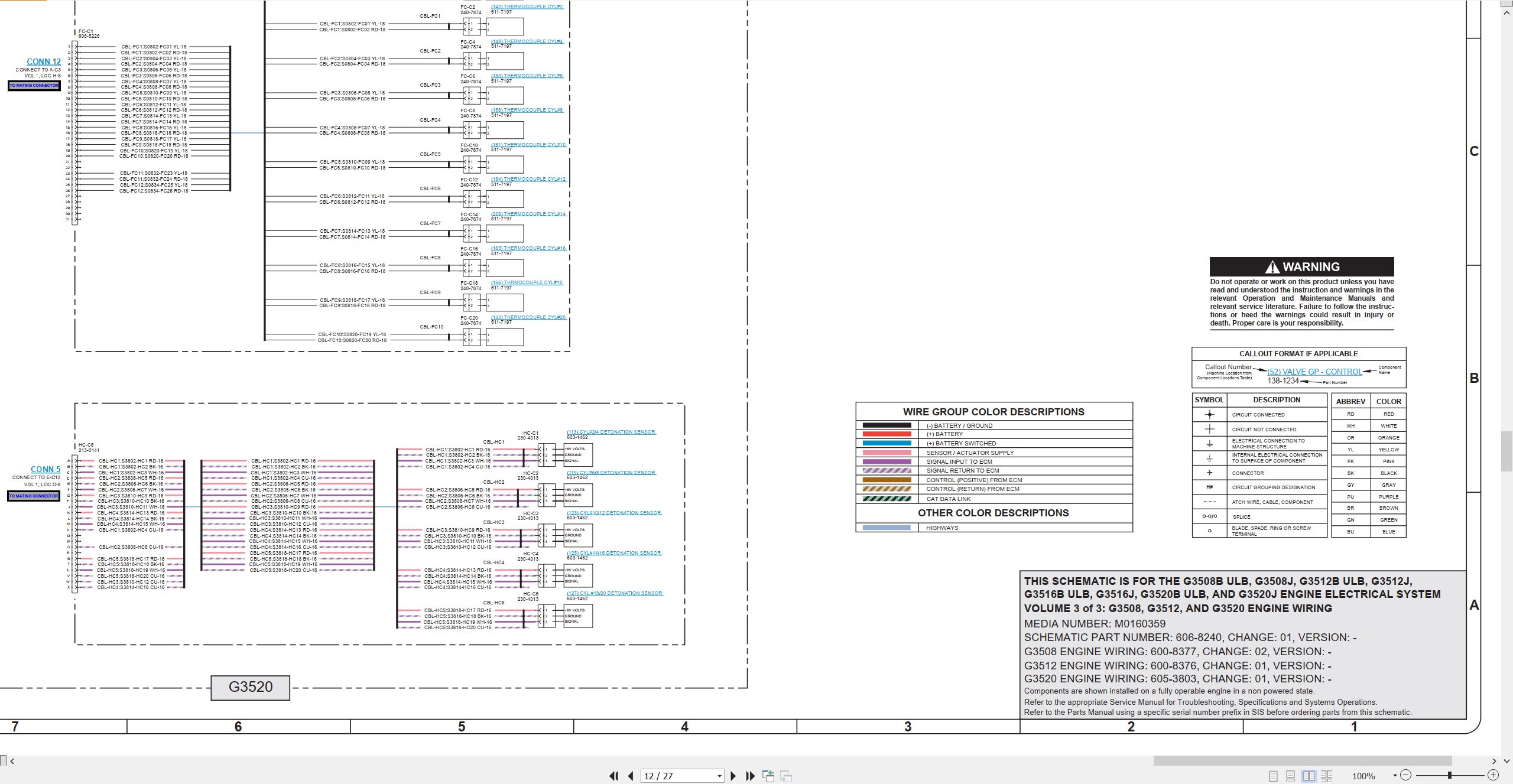 CAT Engine Industrial G3520J Electrical Schematic (2)