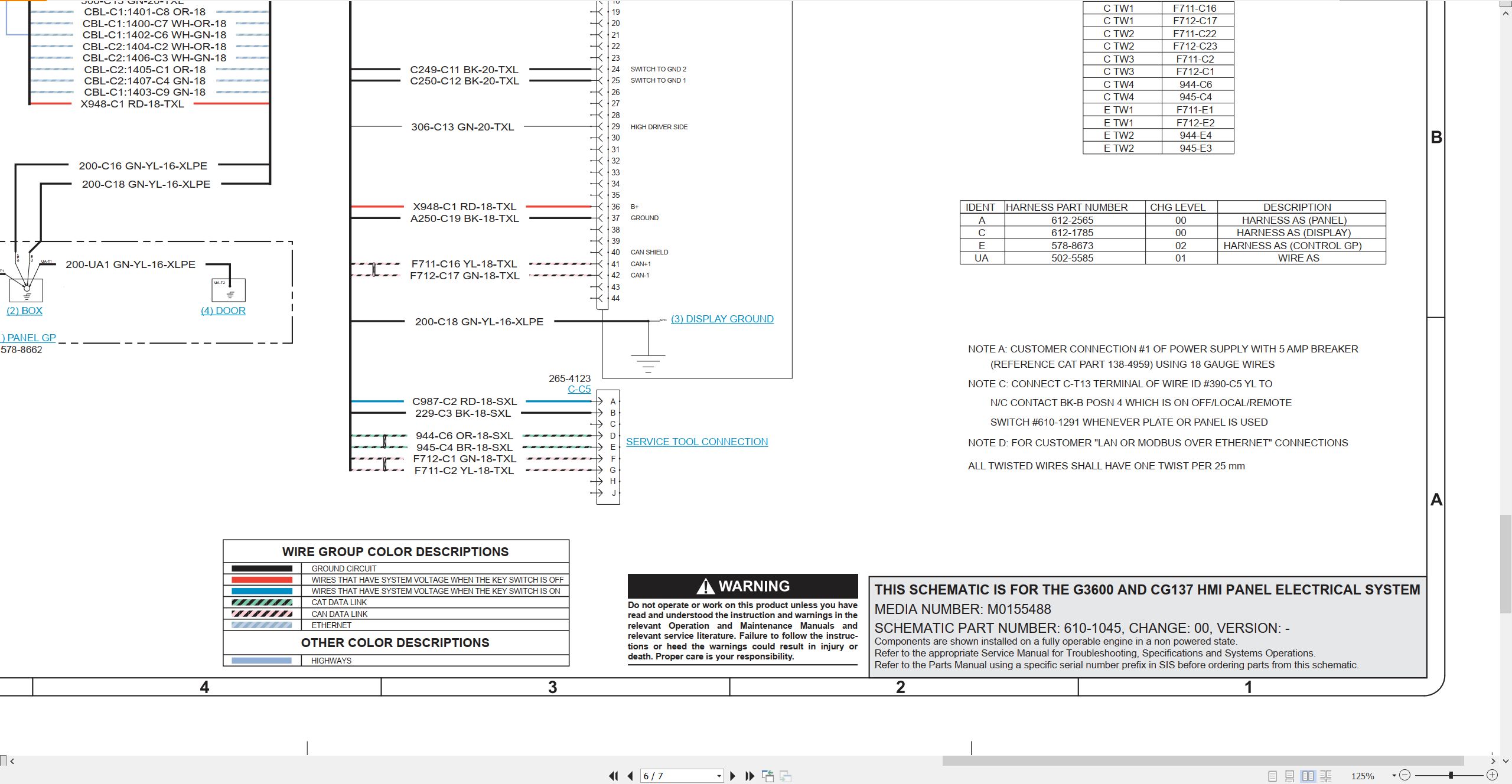 CAT Engine Industrial G3600 Electrical Schematic (2)