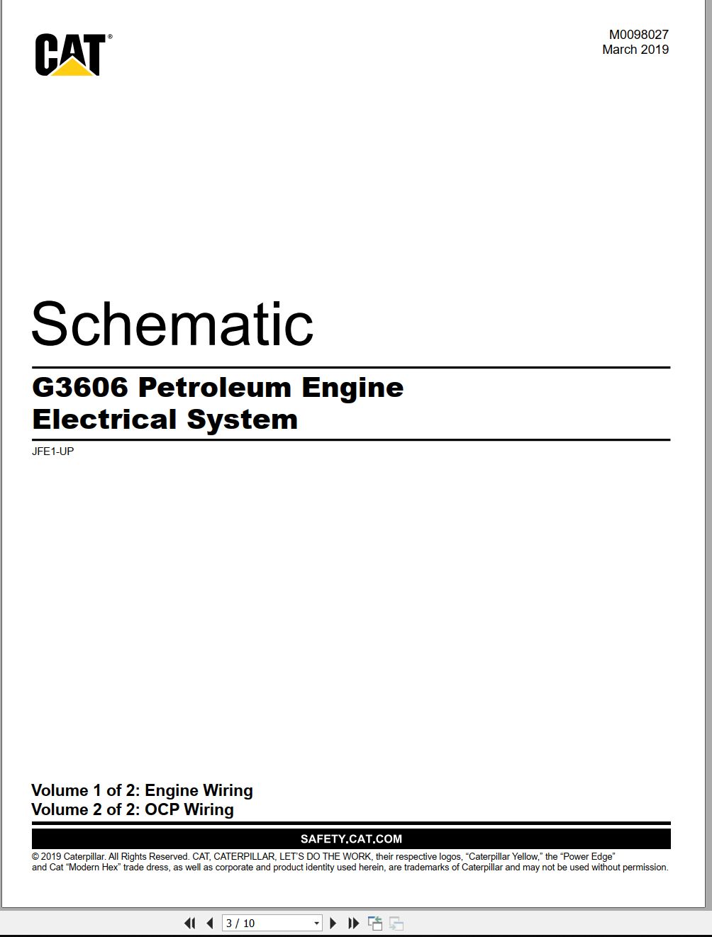 CAT Engine Industrial G3606 Electrical Schematic (1)