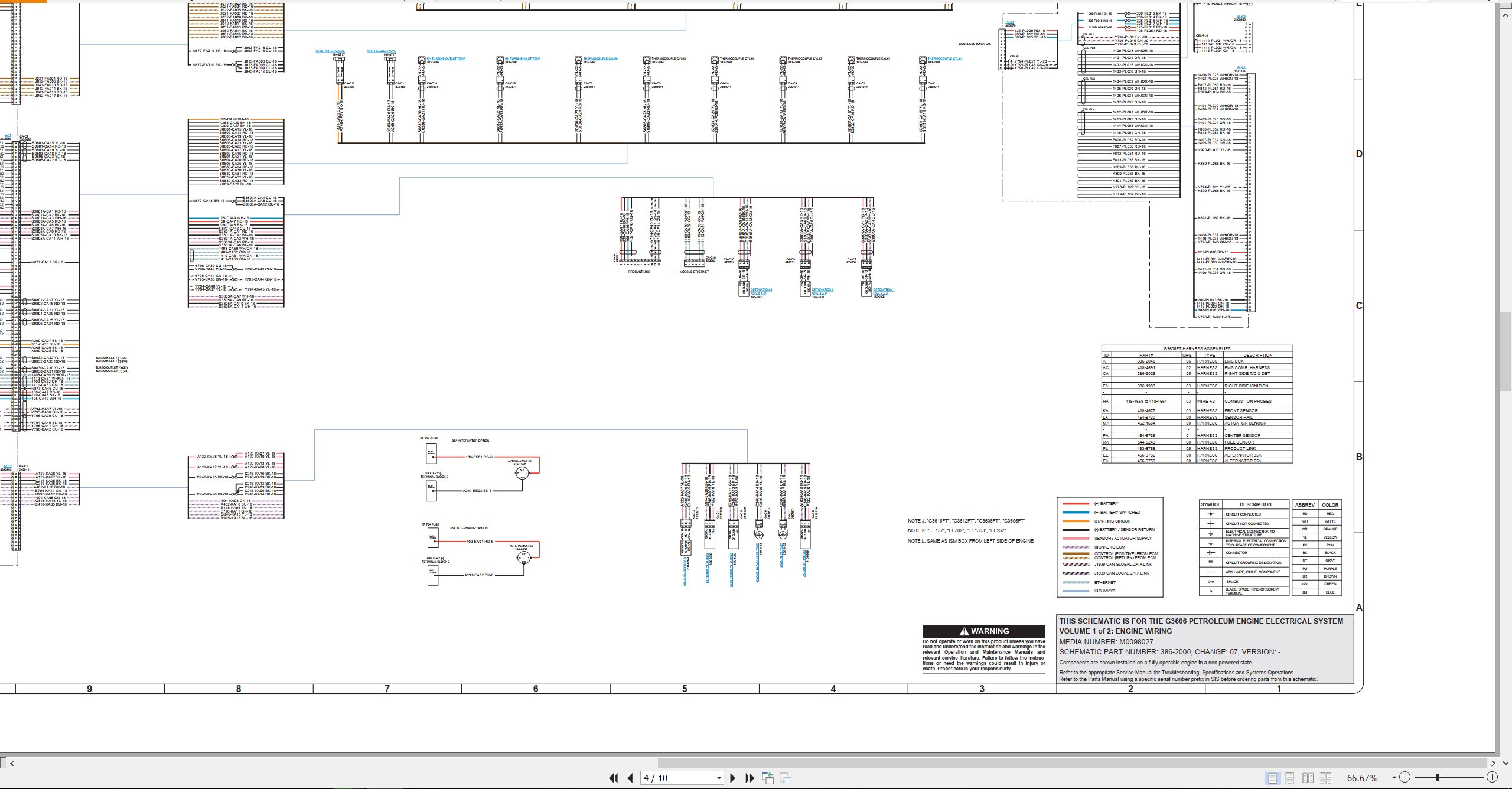 CAT Engine Industrial G3606 Electrical Schematic (2)