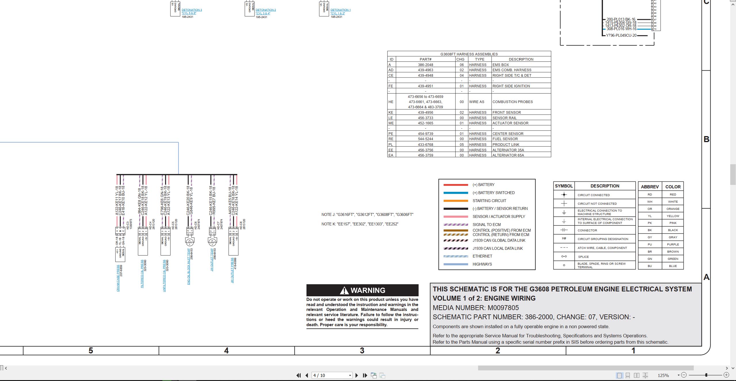 CAT Engine Industrial G3608 Electrical Schematic (2)