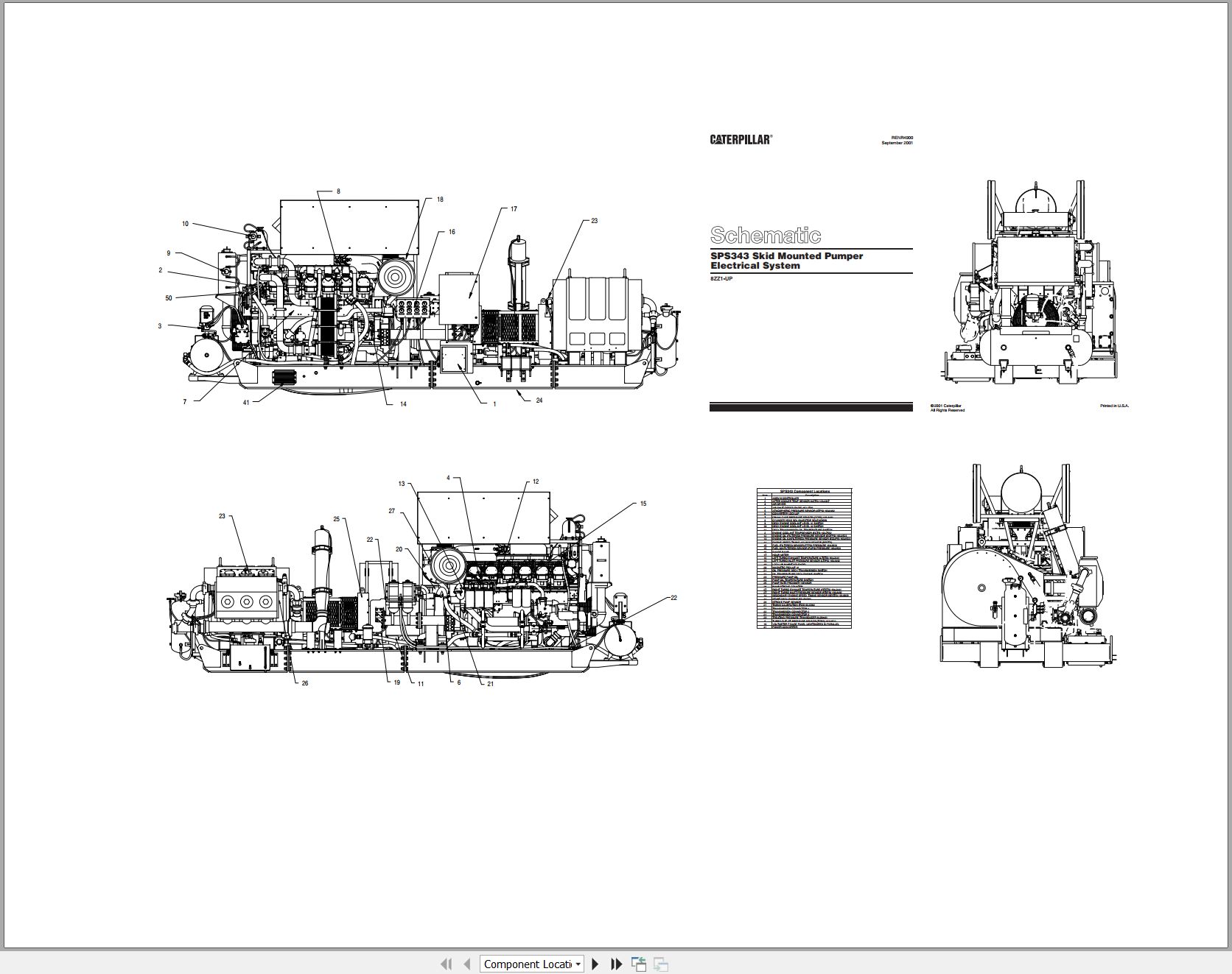 CAT Engine Industrial SPS343 Electrical Schematic RENR4900 00 2001 (1)