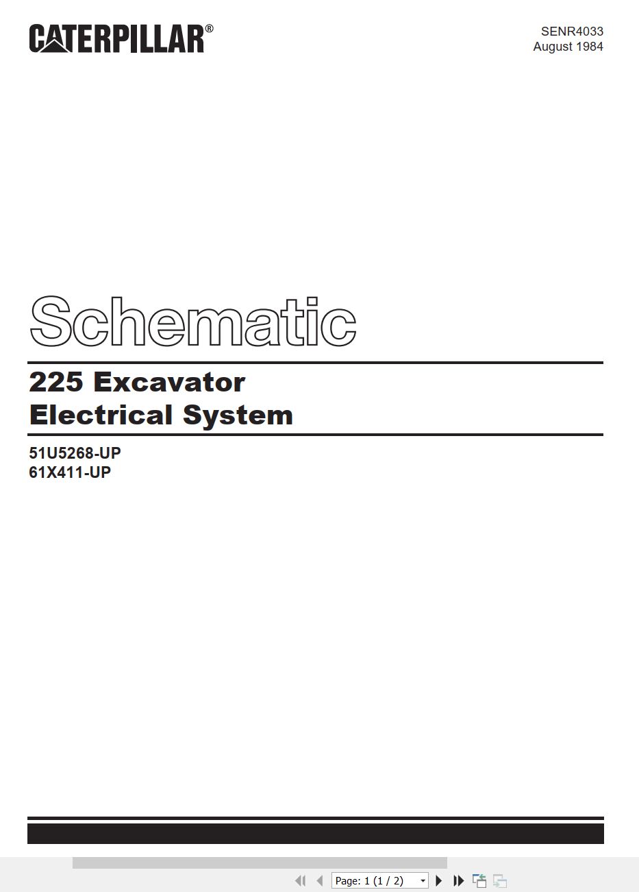 CAT Excavator 225 Electrical Schematic (1)