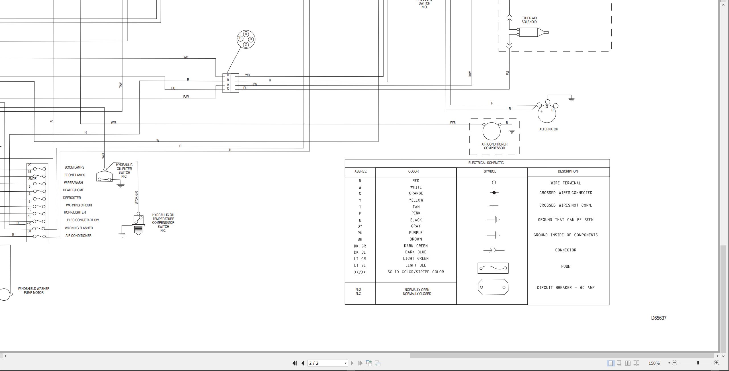 CAT Excavator 235 Electrical Schematic SENR2116 01 1984 (2)