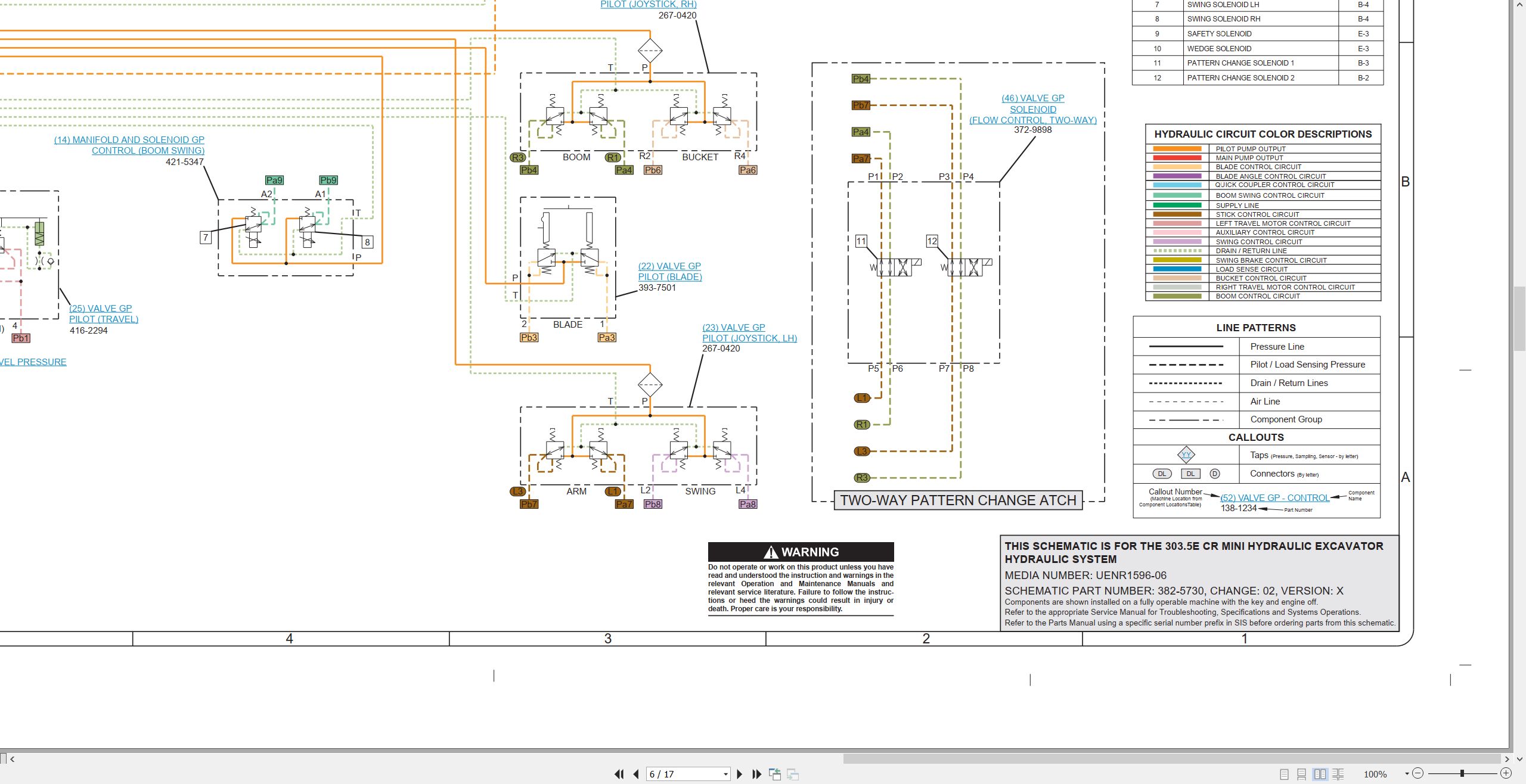CAT Excavator 303.5E CR Electrical Hydraulic Schematic (3)
