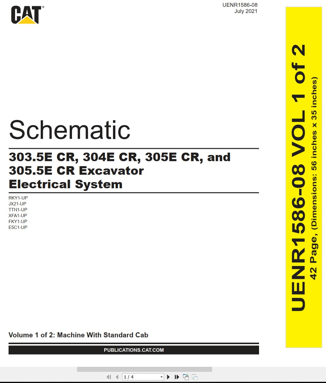 CAT Excavator 305E CR Electrical Schematic (1)