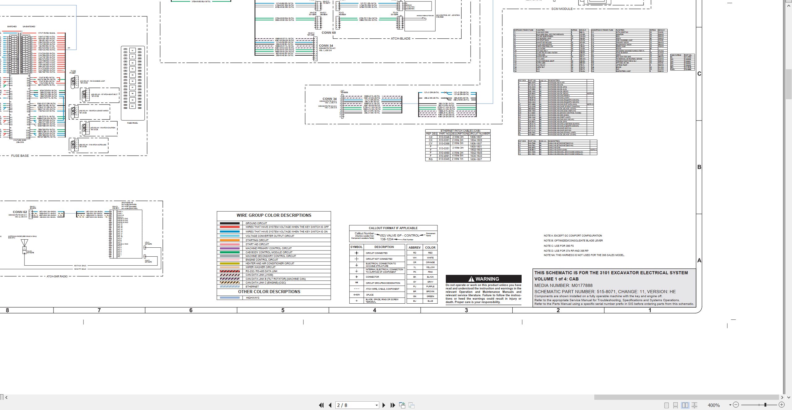 CAT Excavator 3101 Electrical Hydraulic Schematic (2)